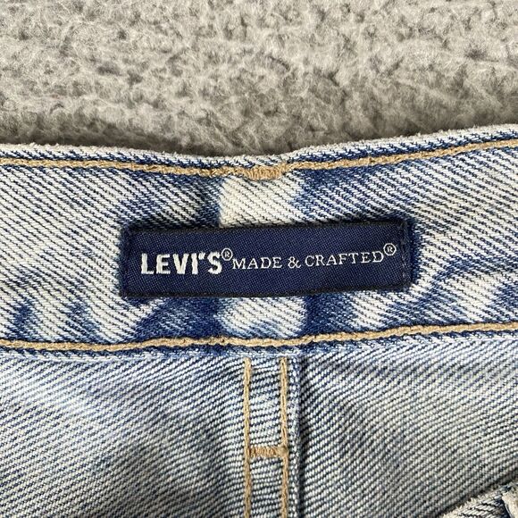 Levis Made & Crafted Barrel Crop Jeans Womens 26 (29x24) Blue Light Wide Tapered - Picture 16 of 16